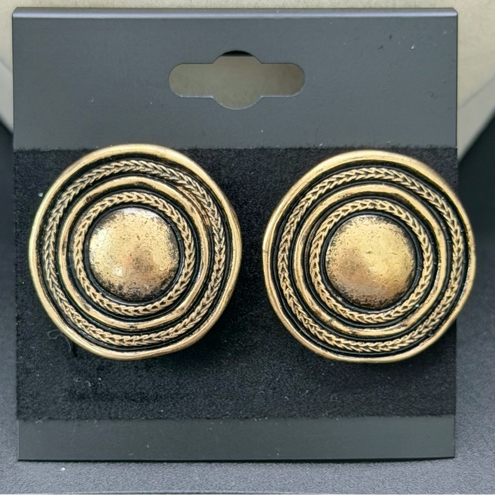 Vintage 1990’s Joan Rivers Classic Collection Gold-Tone Textured Earrings
